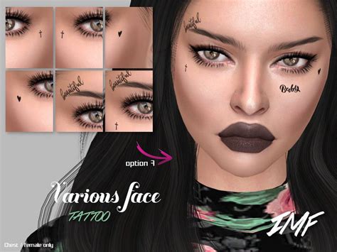 face tattoos sims 4|sims 4 female simlish tattoo.